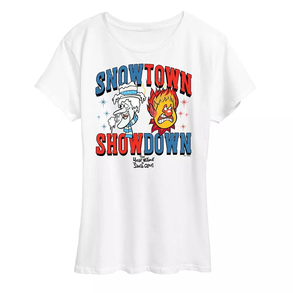 Women's The Year Without Santa Claus Snow Town Showdown Graphic Tee, Girl's,  Product Image