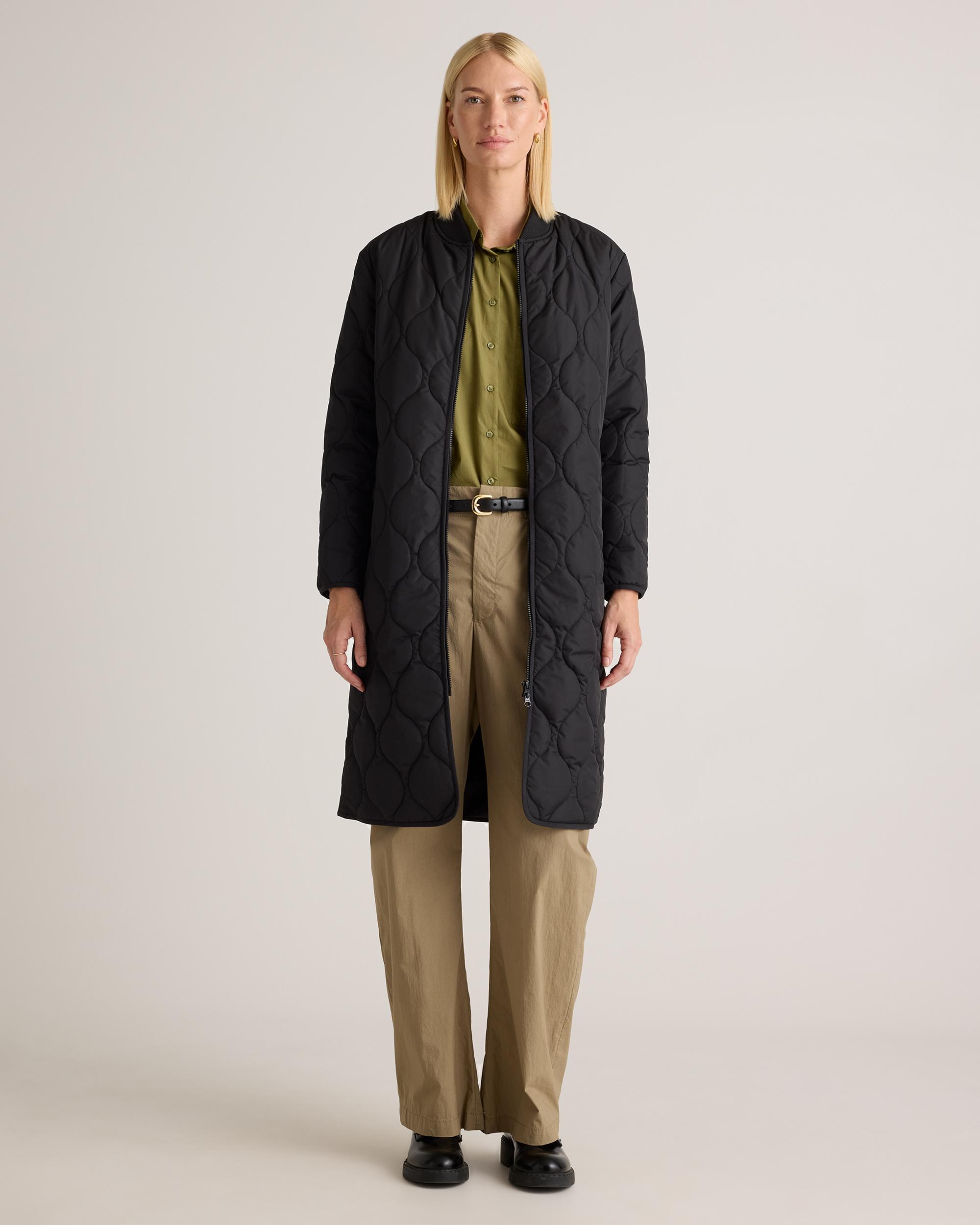 Quince | Women's Featherless Quilted Puffer Long Coat Size XL, Recycled Polyester Product Image