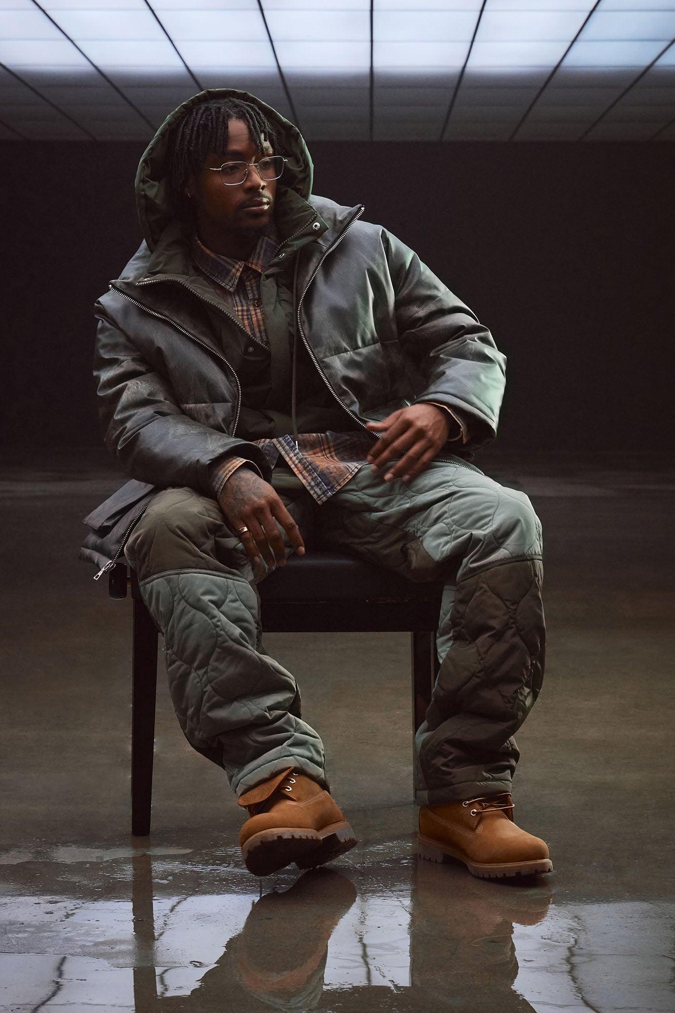 Rework Quilted Straight Pants - Green/combo Product Image