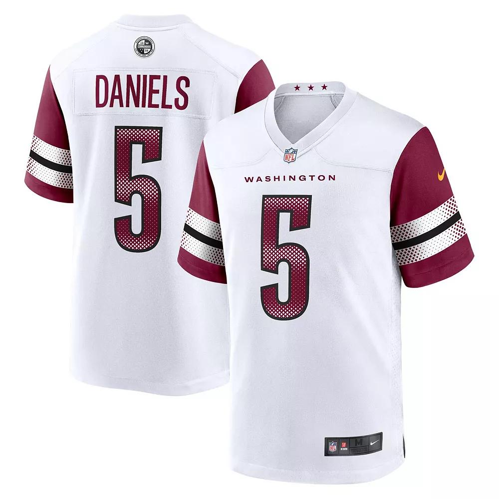 Men's Nike Jayden Daniels White Washington Commanders 2024 NFL Draft First Round Pick Player Game Jersey,  Product Image