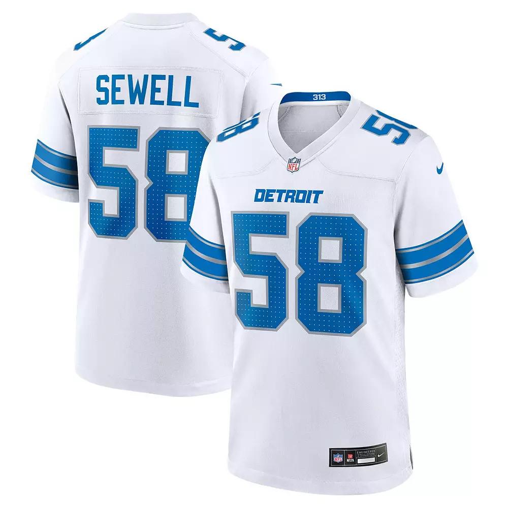 Men's Nike Penei Sewell White Detroit Lions Game Jersey,  Product Image