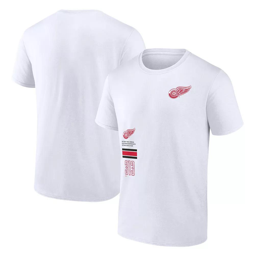 Men's Fanatics Branded White Detroit Red Wings Represent T-Shirt, Size: Large Product Image