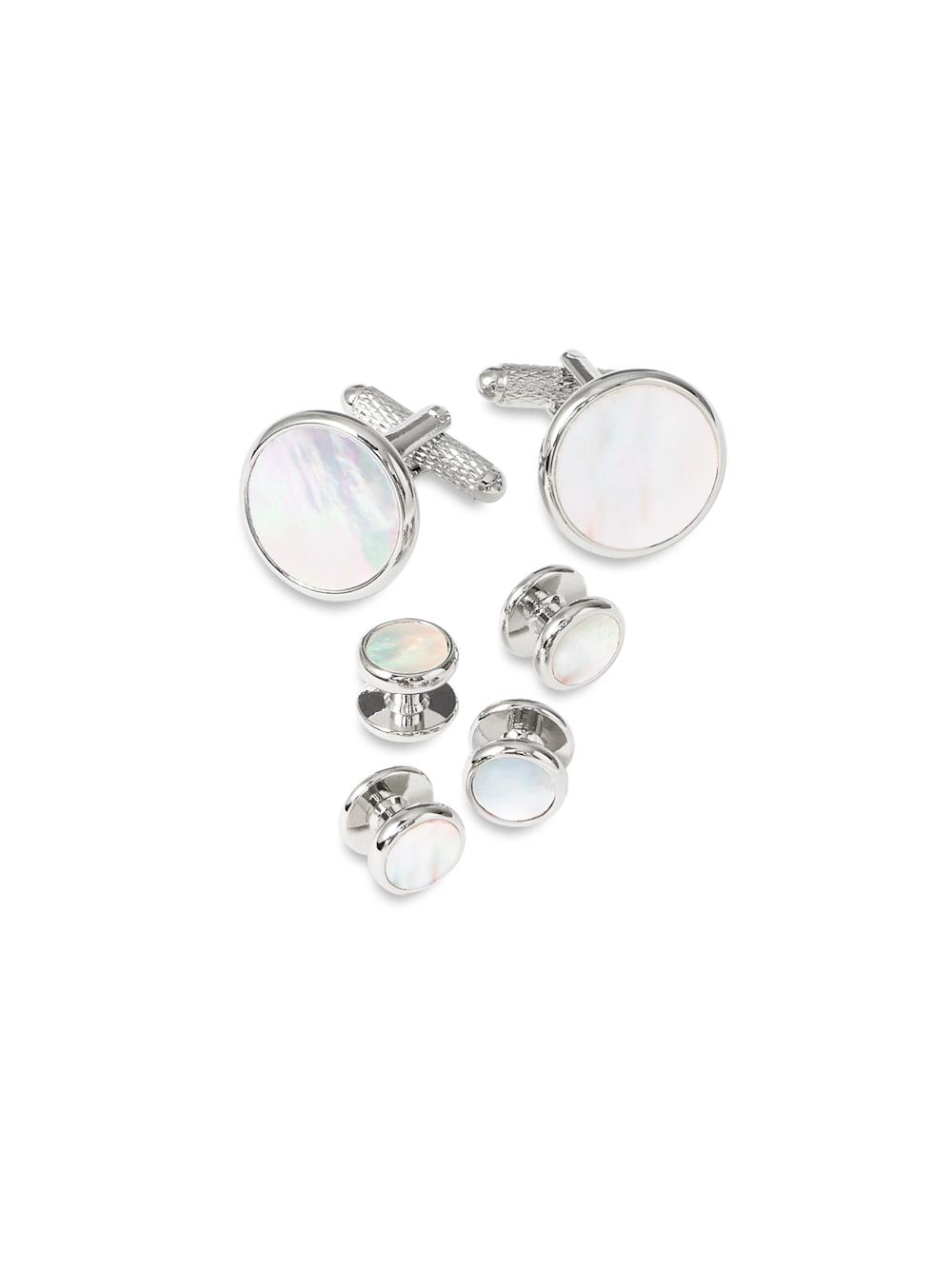 Mother Of Pearl Stud Set - White Product Image