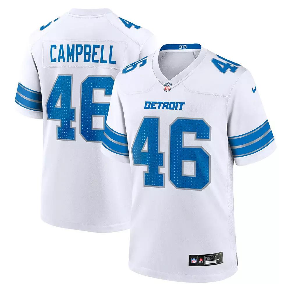 Men's Nike Jack Campbell White Detroit Lions White Game Jersey,  Product Image