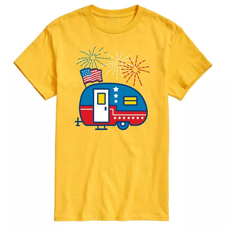 Men's Patriotic Themed Camper Graphic Tee,  Product Image