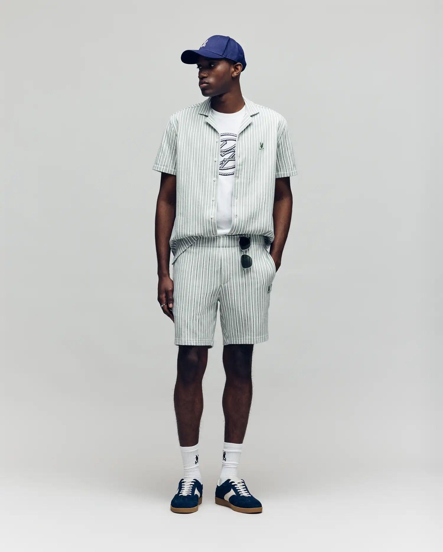 MENS ROBERT TEXTURE STRIPE SHIRT - MT0300005 Male Product Image