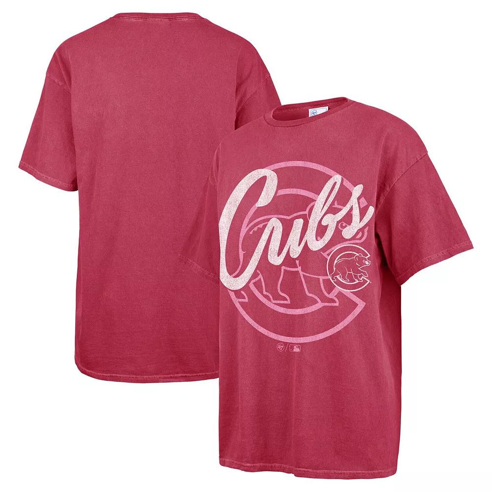 Women's '47 Pink Chicago Cubs Dopamine Tradition T-Shirt,  Product Image