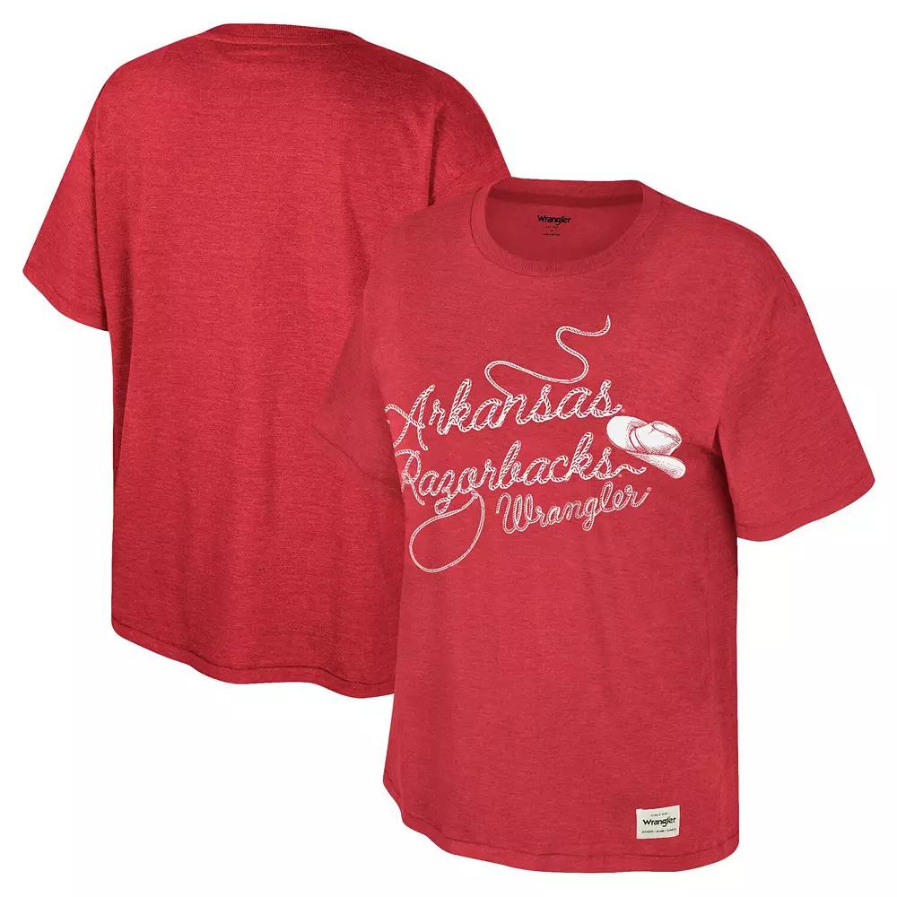 Women's Colosseum x Wrangler Cardinal Arkansas Razorbacks Lasso Oversized T-Shirt, Size: Medium, Red Product Image