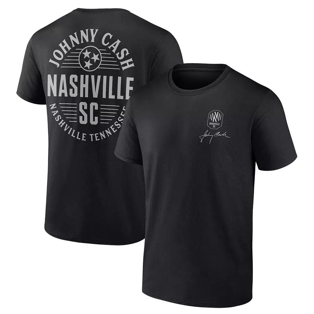 Men's Fanatics Branded Black Nashville SC Johnny Cash Oval T-Shirt,  Product Image