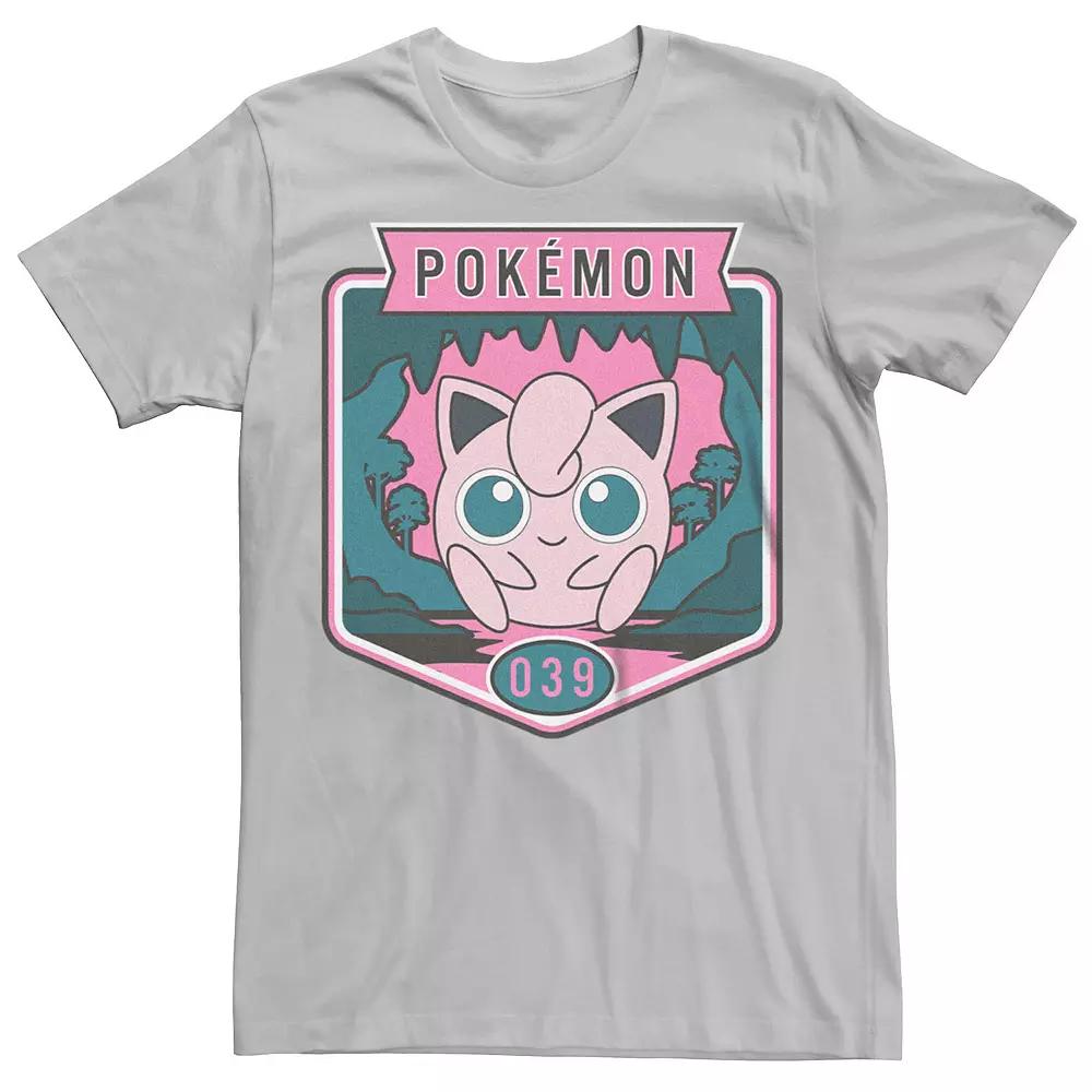 Men's Pokemon Jigglypuff Cave Badge Tee, Size: XL, Silver Product Image