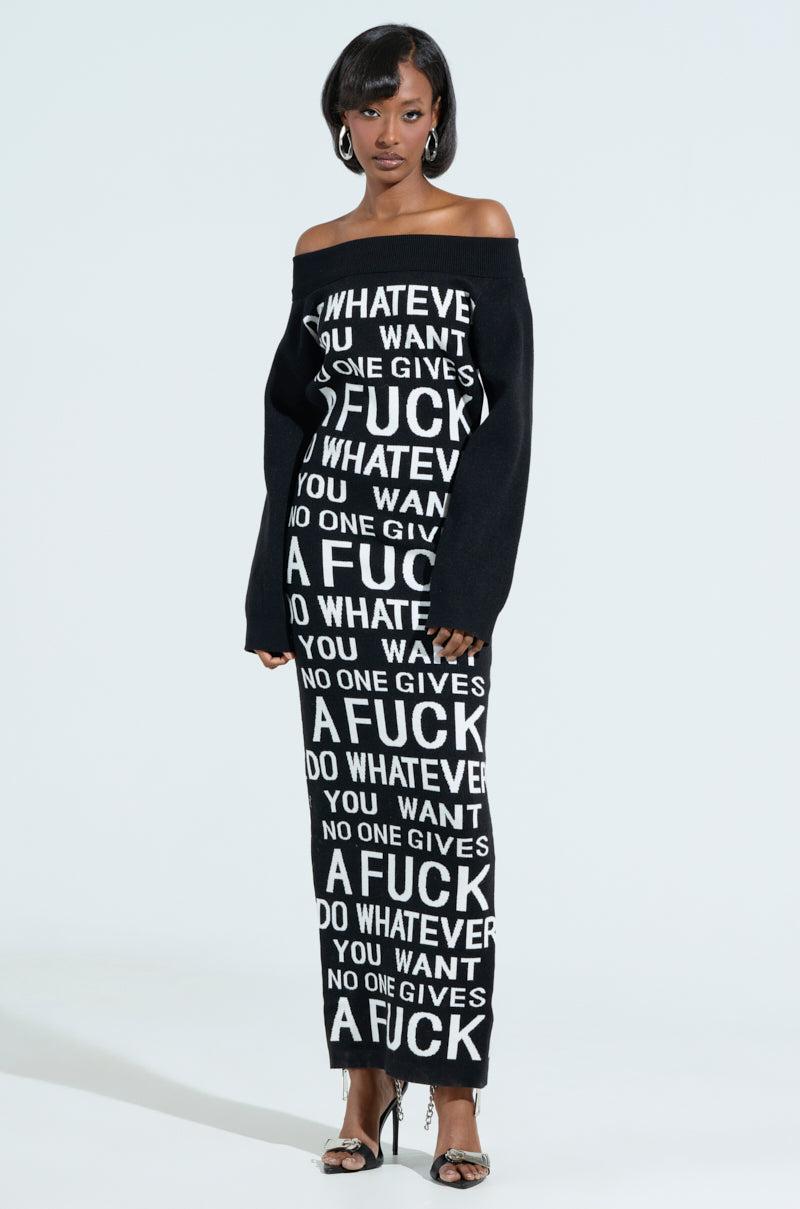 WHATEVER YOU WANT KNIT MAXI DRESS Product Image