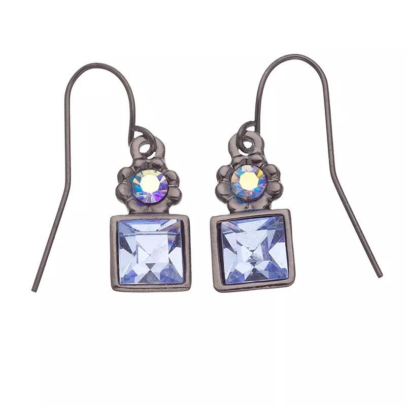 1928® Simulated Sapphire Drop Earrings, Women's, Blue Product Image
