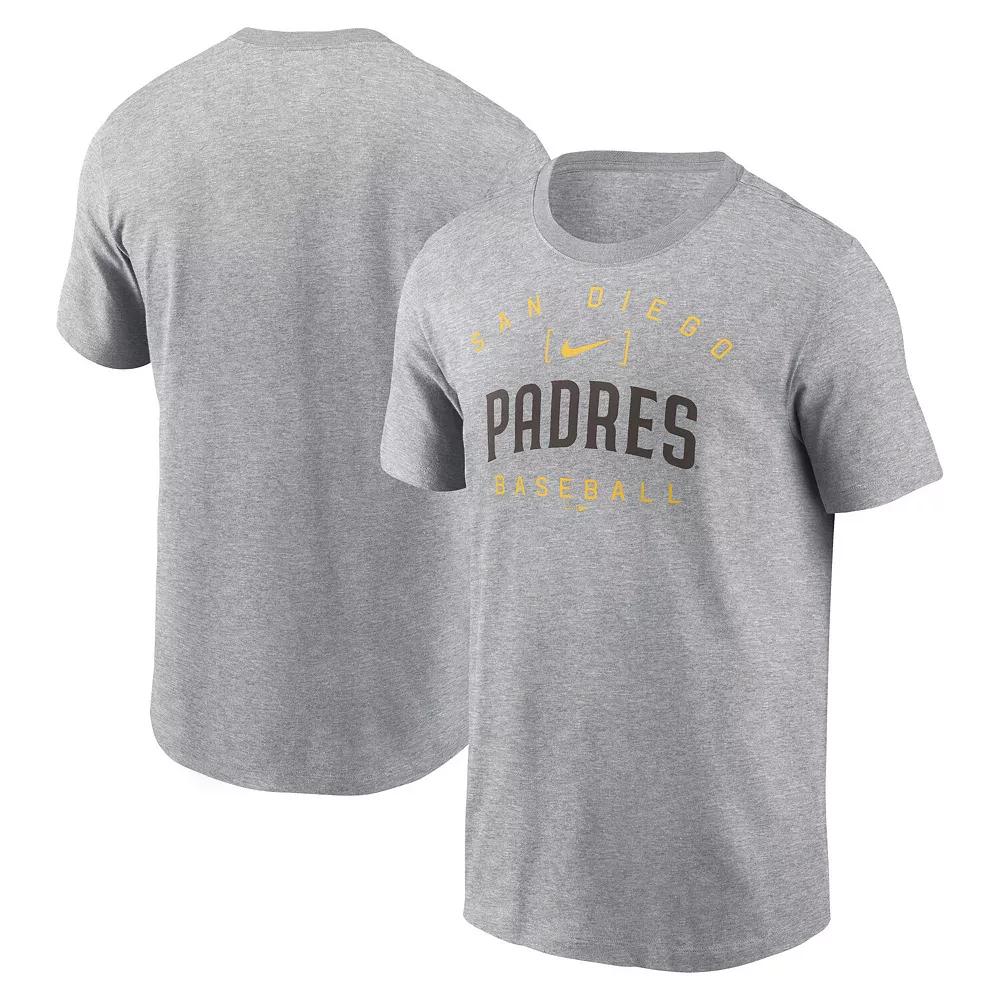 Men's Nike Heather Gray San Diego Padres Home Team Athletic Arch T-Shirt,  Product Image
