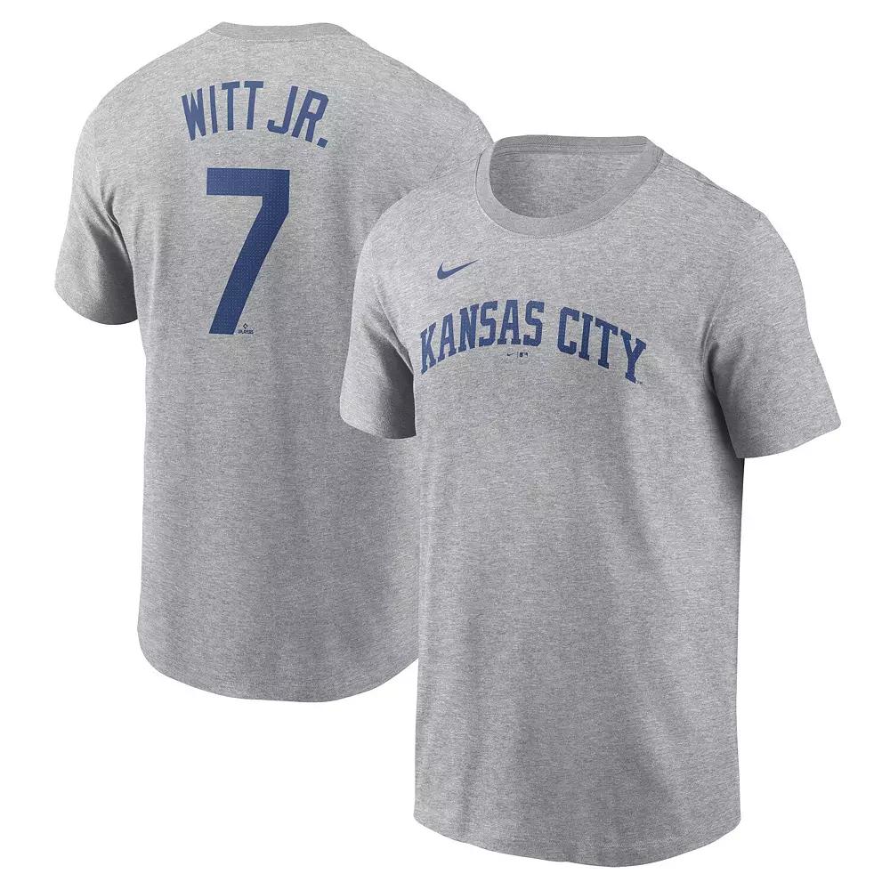 Men's Nike Bobby Witt Jr. Gray Kansas City Royals Fuse Name & Number T-Shirt,  Product Image