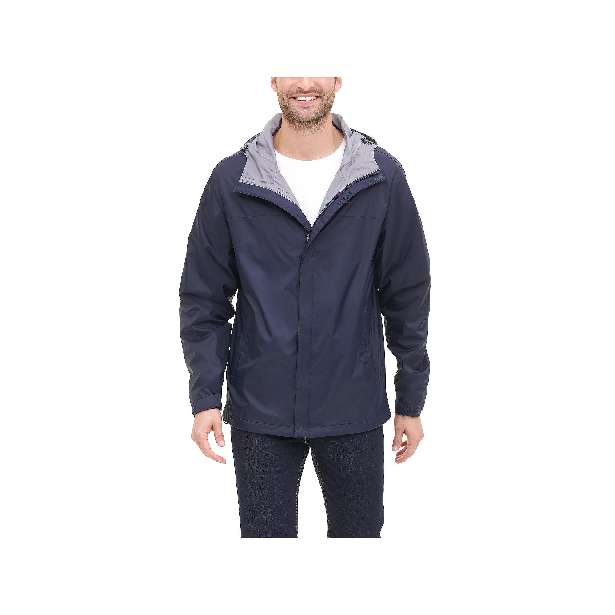 Big & Tall Tommy Hilfiger Hooded Rain Jacket, Men's,  Product Image