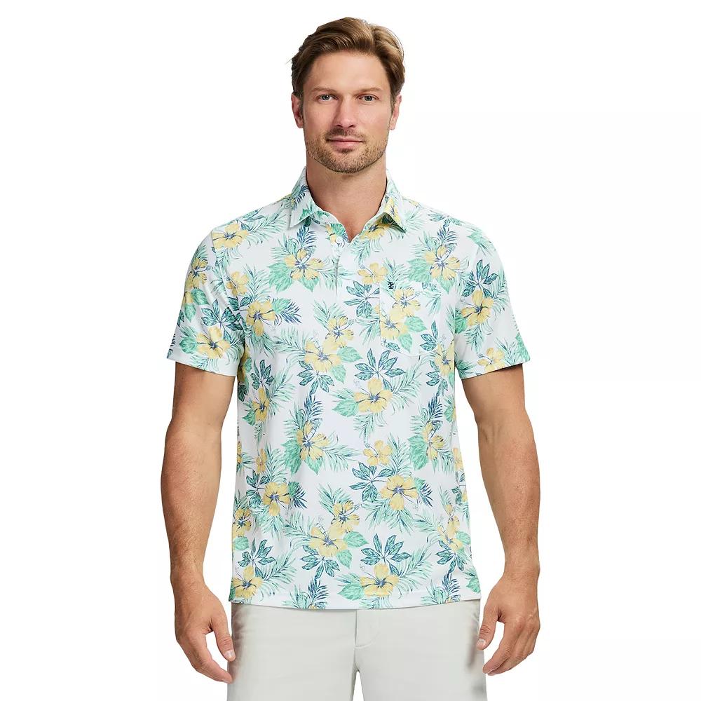 Men's IZOD Sunshield Performance Short Sleeve Polo, Size: Medium, Bright White Product Image