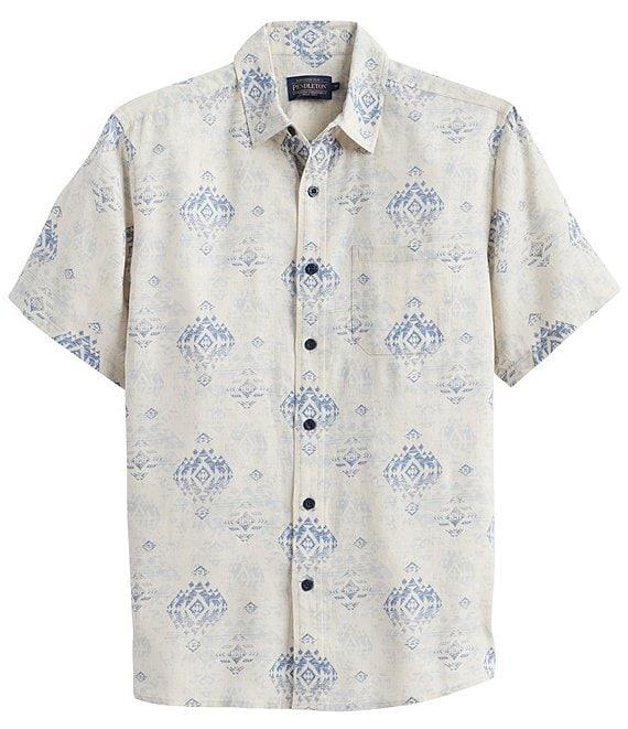 Pendleton Dawson Linen Printed Short Sleeve Woven Shirt Product Image