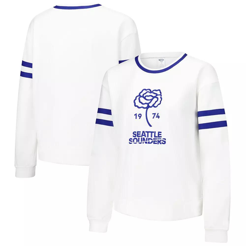 Women's Concepts Sport White Seattle Sounders FC Borough Long Sleeve T-Shirt,  Product Image