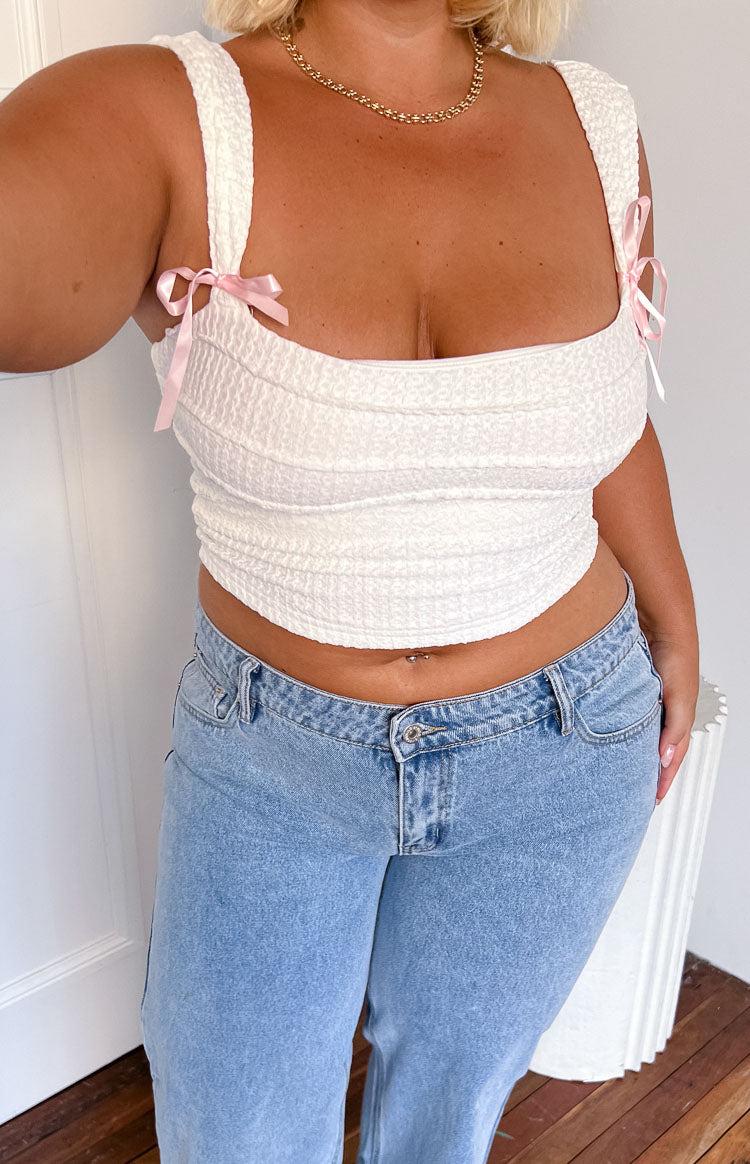 Vida White Bow Top Baby Girls Product Image