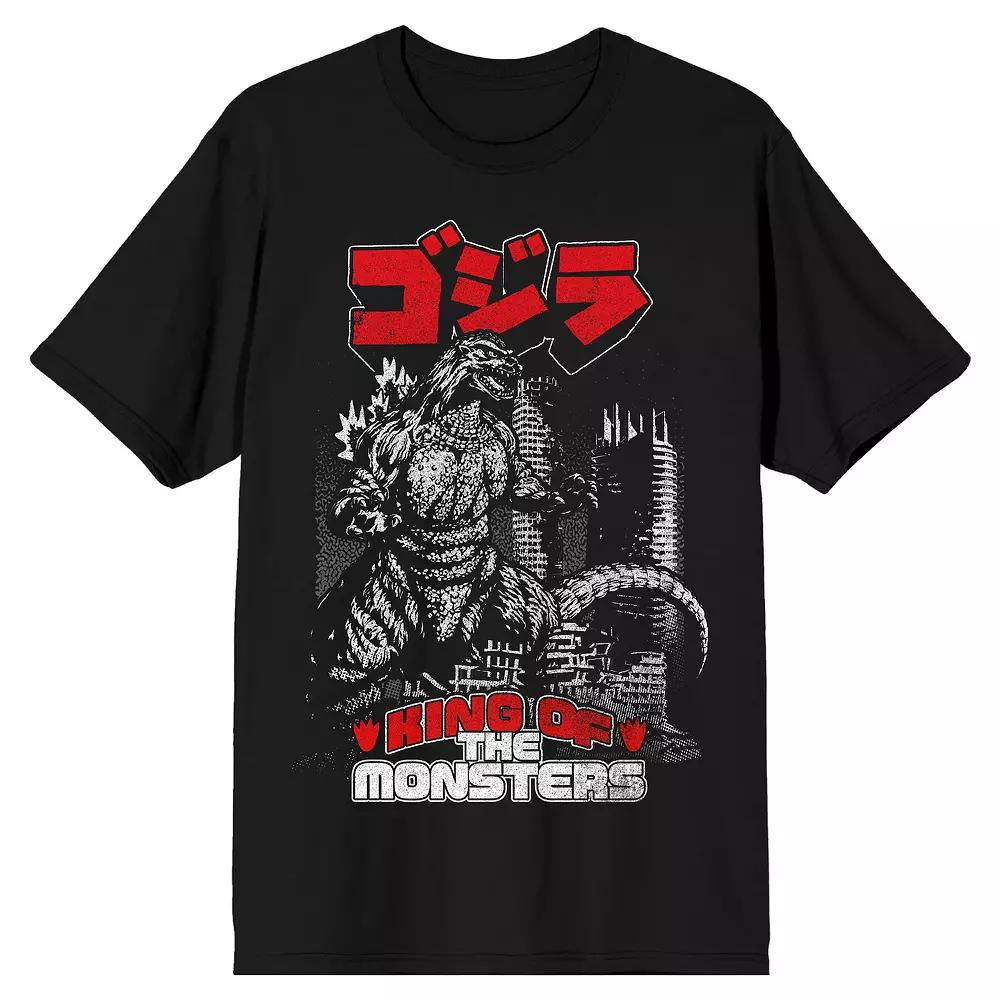 Men's Godzilla Classic King of the Monsters Retro Graphic Tee, Size: XXL, Black Product Image