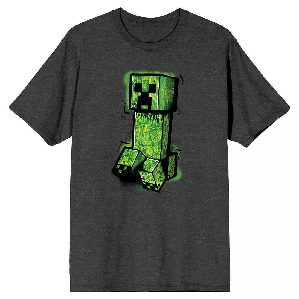 Men's Minecraft Creeper Drawing Short Sleeve Graphic Tee,  Product Image