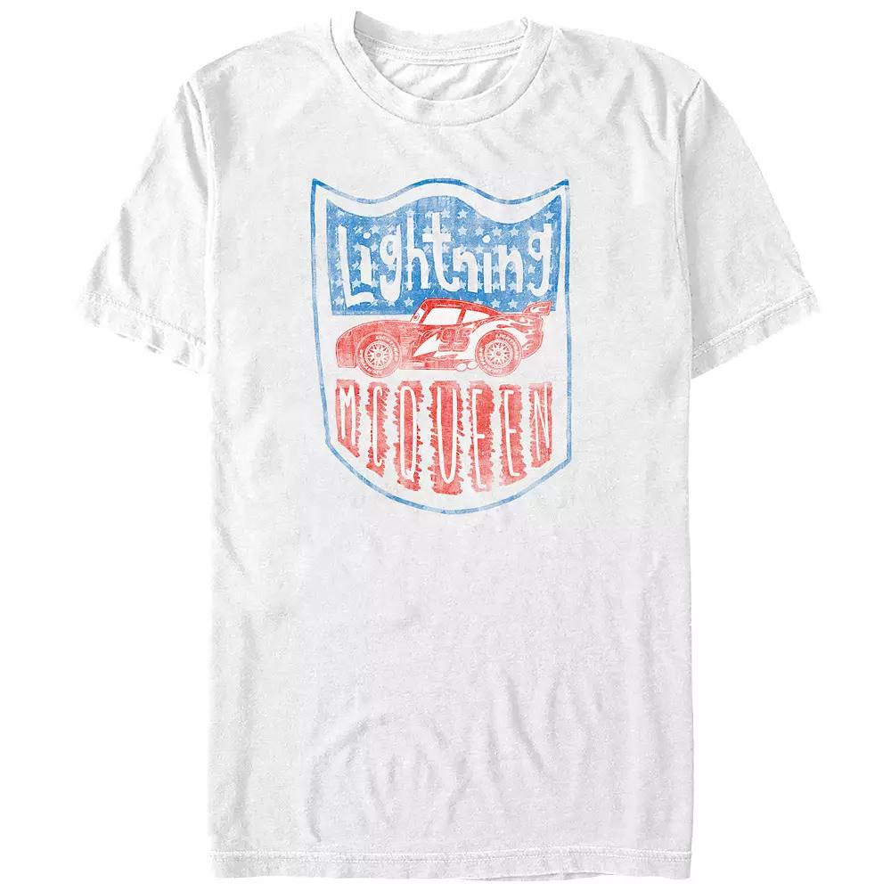 Disney / Pixar's Cars Lightning McQueen Americana Badge Big & Tall Graphic Tee, Men's,  Product Image