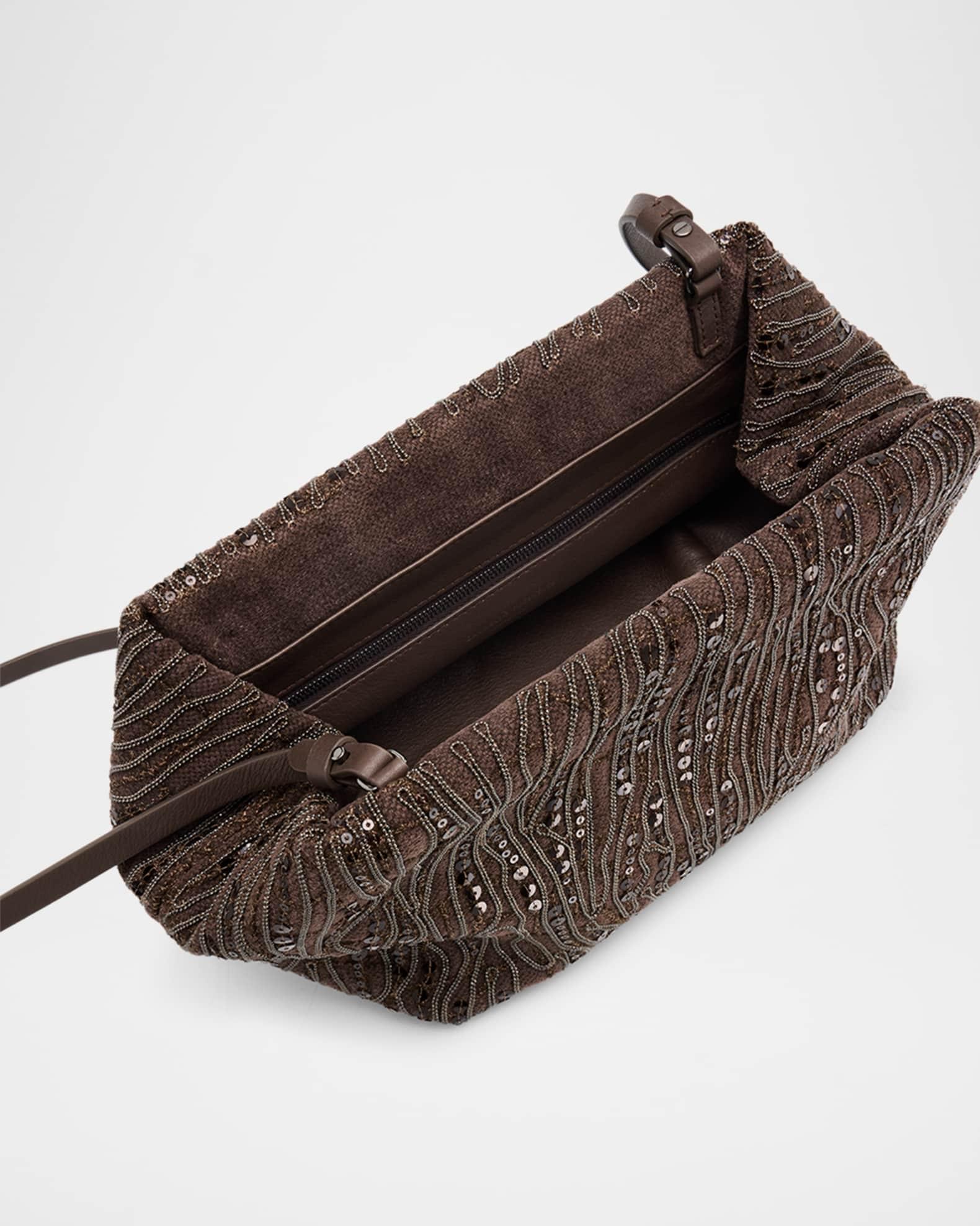 Pleated Mesh Monili Clutch Bag Product Image