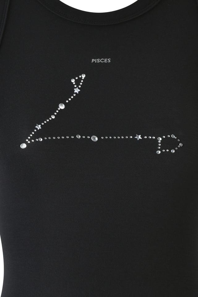 PISCES ZODIAC TANK - BLACK Product Image