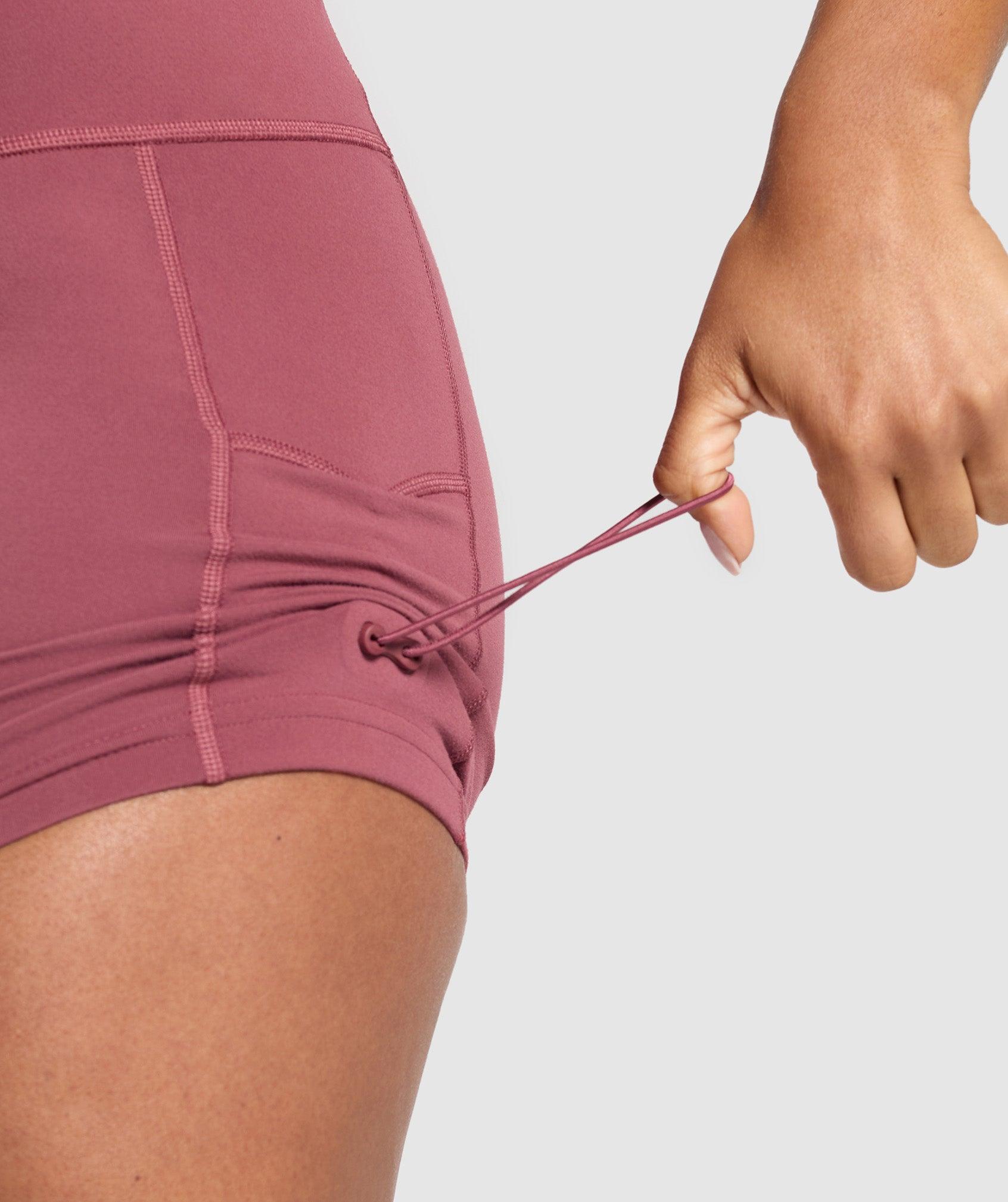 Gymshark Legacy Logo Tight Shorts - Washed Berry Pink Female Product Image