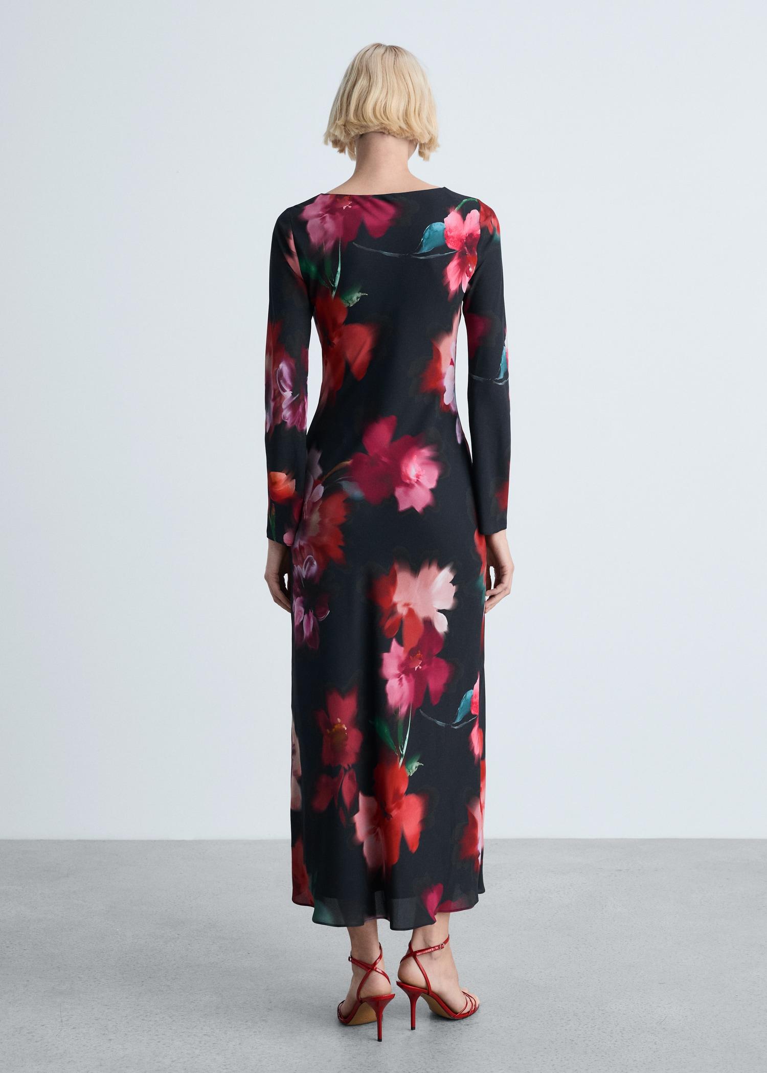 Floral-print midi-dress - Women | MANGO USA Product Image