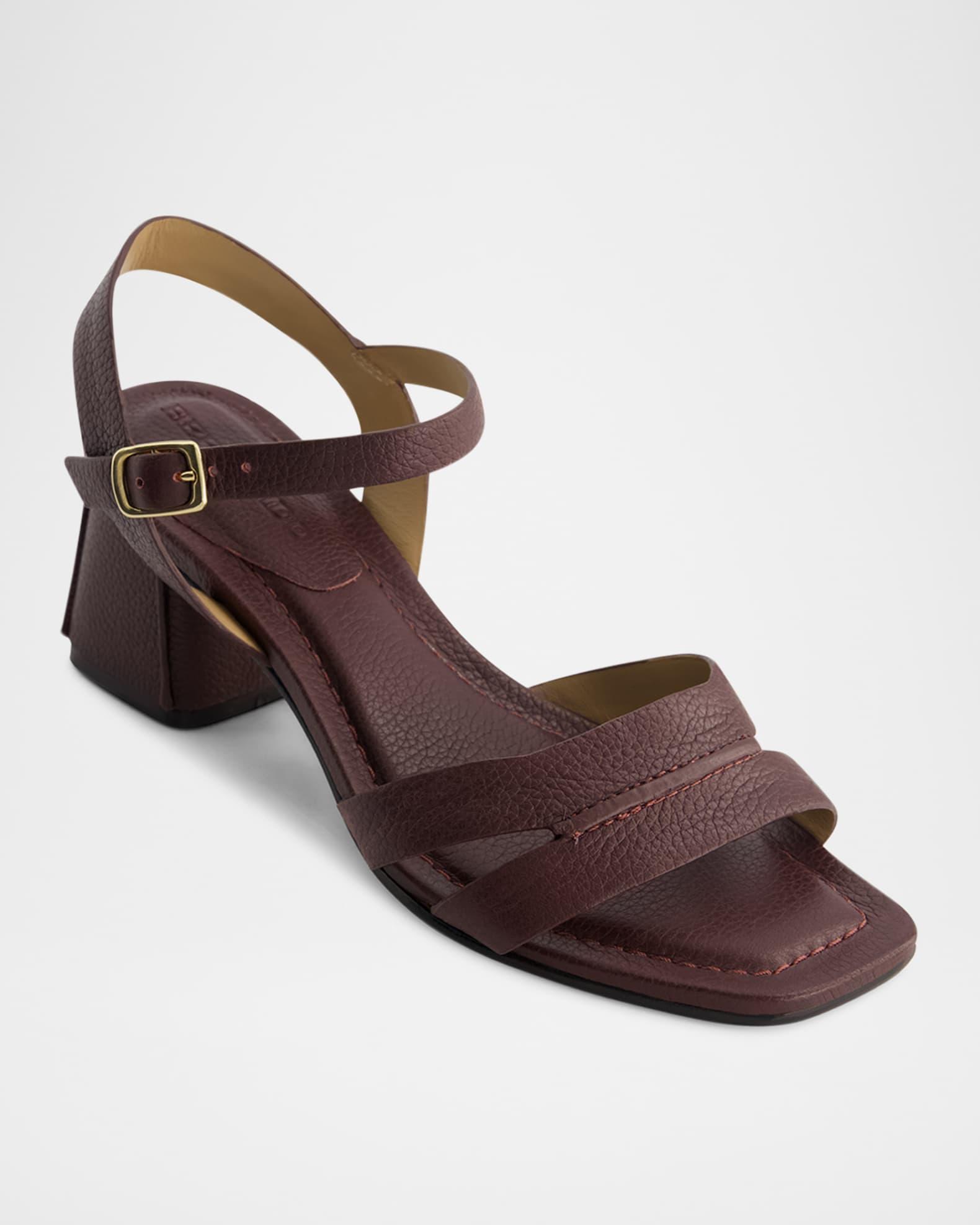 Tarra Leather Ankle-Strap Sandals Product Image