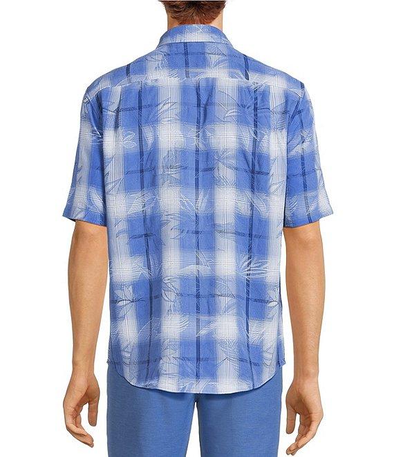 Caribbean Plaid Textured Short Sleeve Woven Shirt Product Image