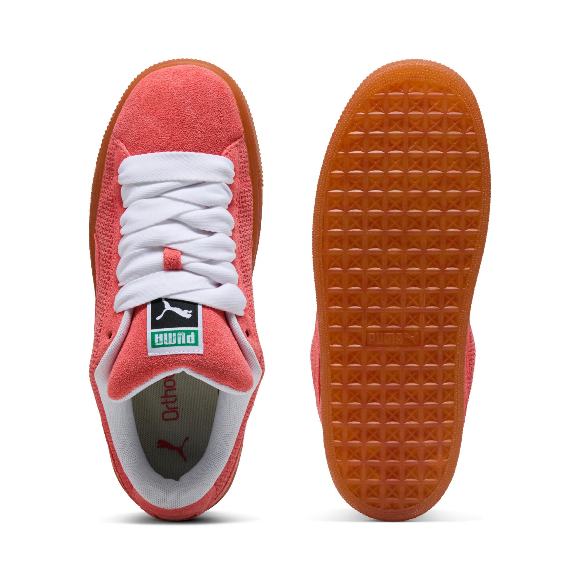 PUMA Suede XL Braided Sneakers Women in Glowing Red/White Product Image