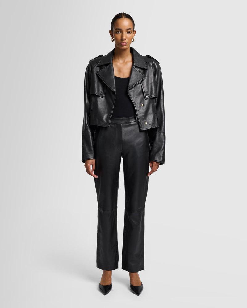 Italian Leather Stovepipe Pant Product Image