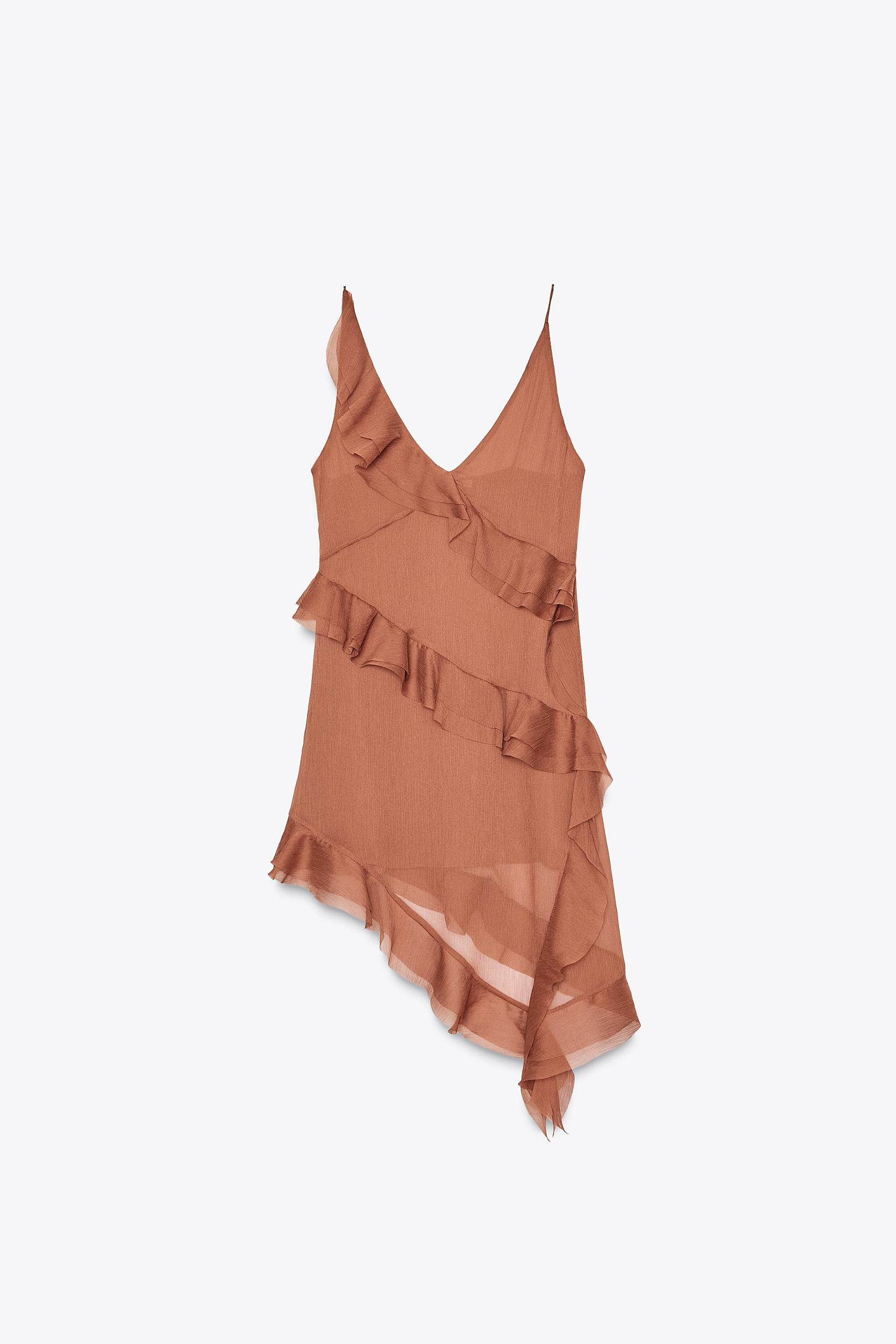 ASYMMETRICAL DRESS WITH RUFFLES Product Image