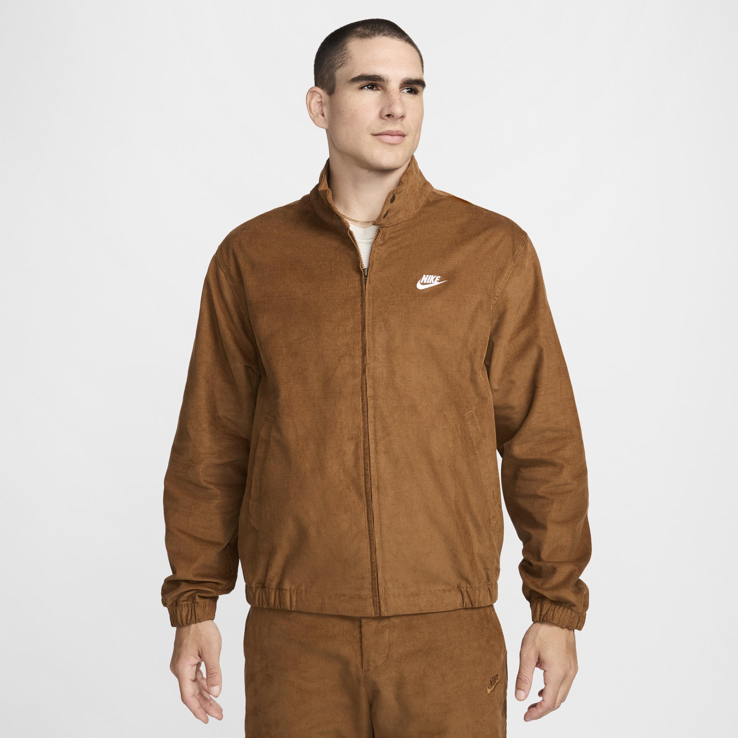 Nike Mens Nike Club Harrington Corduroy Jacket - Mens Light British Tan/White Product Image