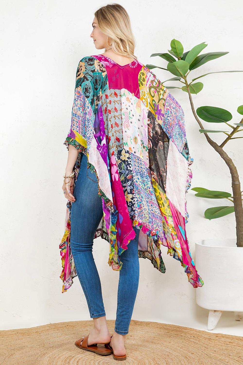 Embroidered Colorblocked Shrug Product Image