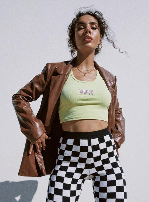 Morrison Faux Leather Blazer Brown Product Image