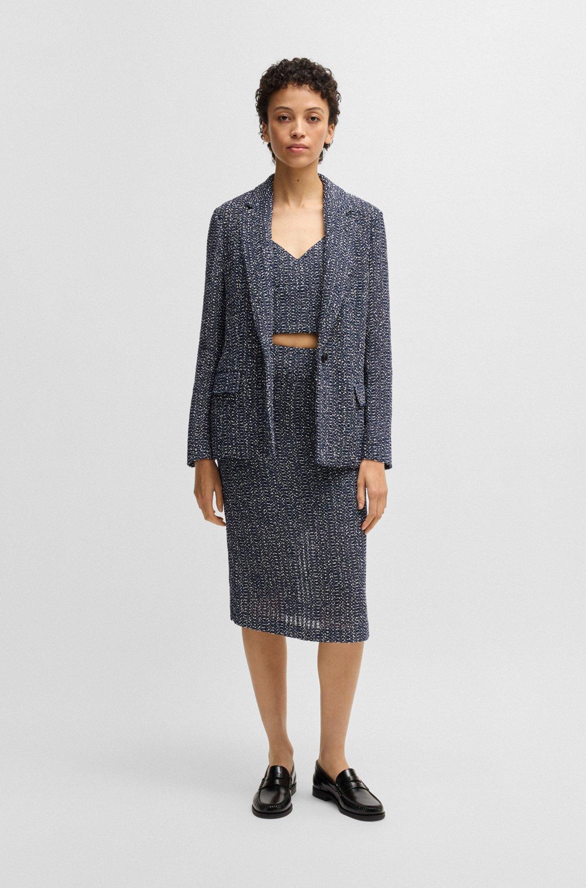 Pencil skirt in two-tone crochet tweed Product Image