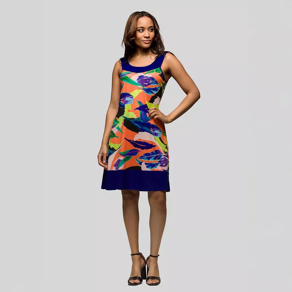 Women's 24Seven Comfort Apparel Scoop Neck Sleeveless Knee Length Dress,  Product Image