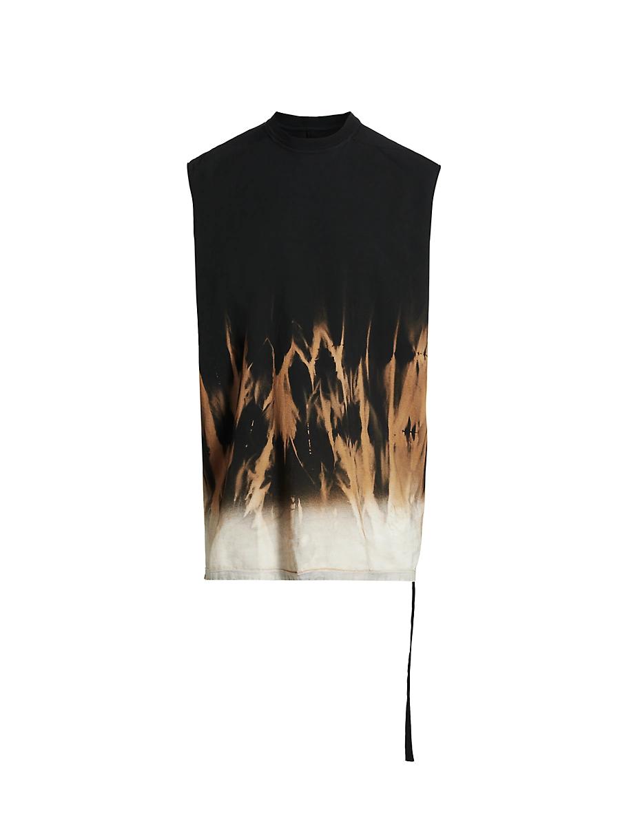 Mens Tarp Tie-Dye Cotton Sleeveless T-Shirt Product Image