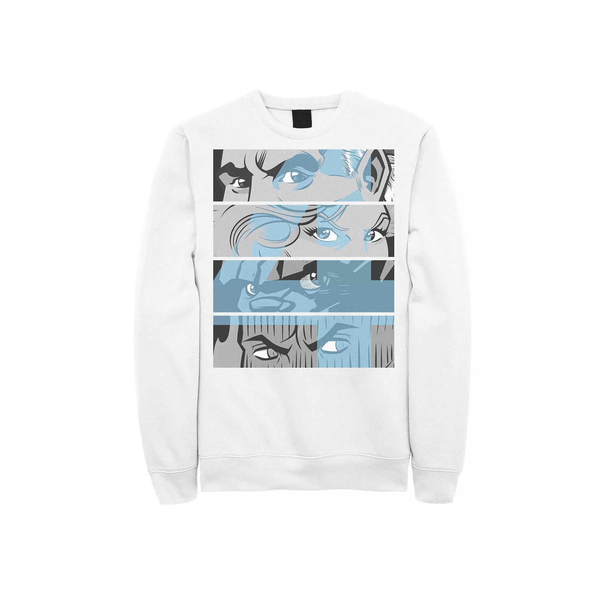 Men's Marvel Fantastic Four Group Shot Eyes Panel Sweatshirt,  Product Image