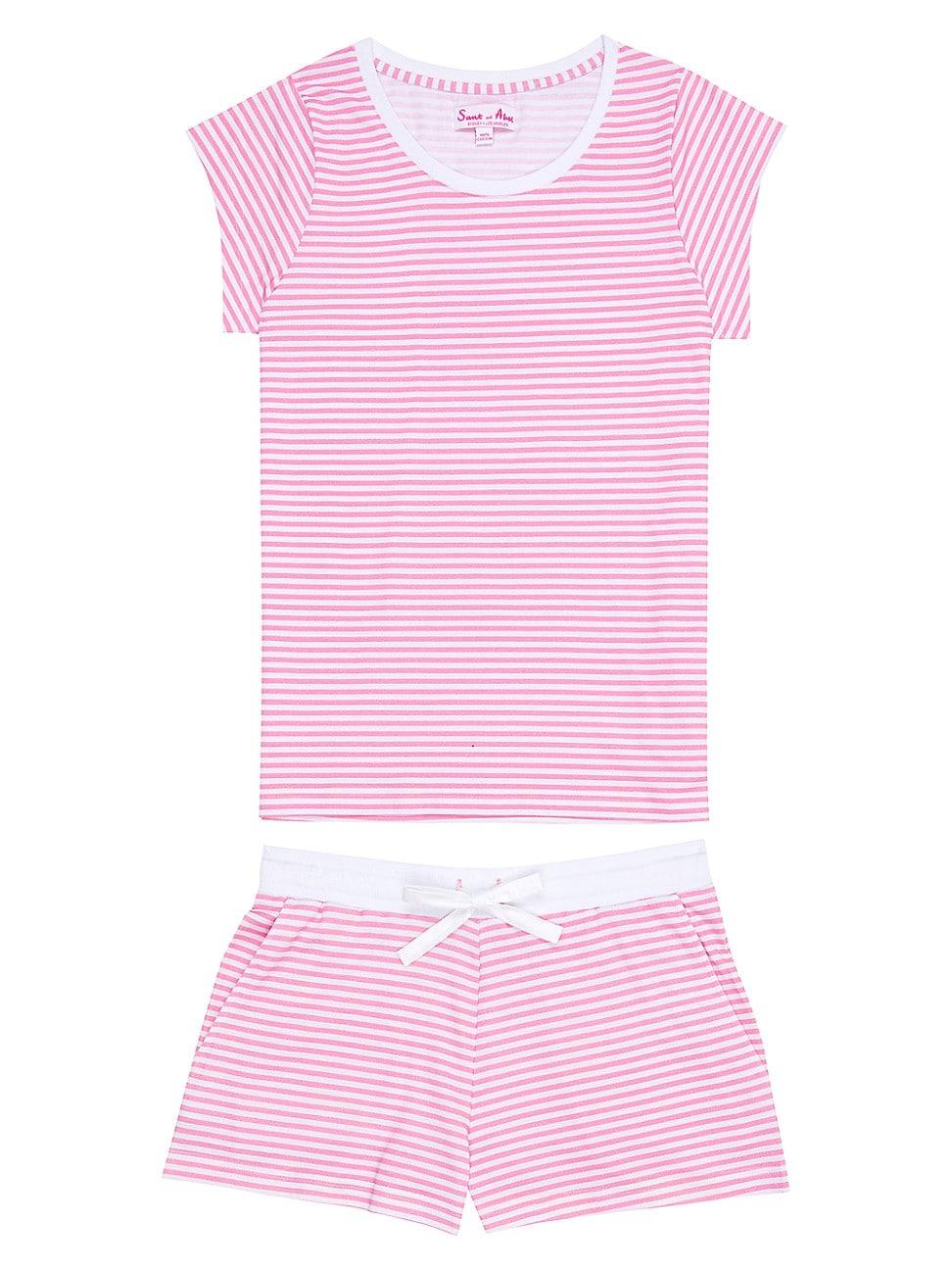 Womens Peony Jersey Short Sleeve Pajama Set Product Image
