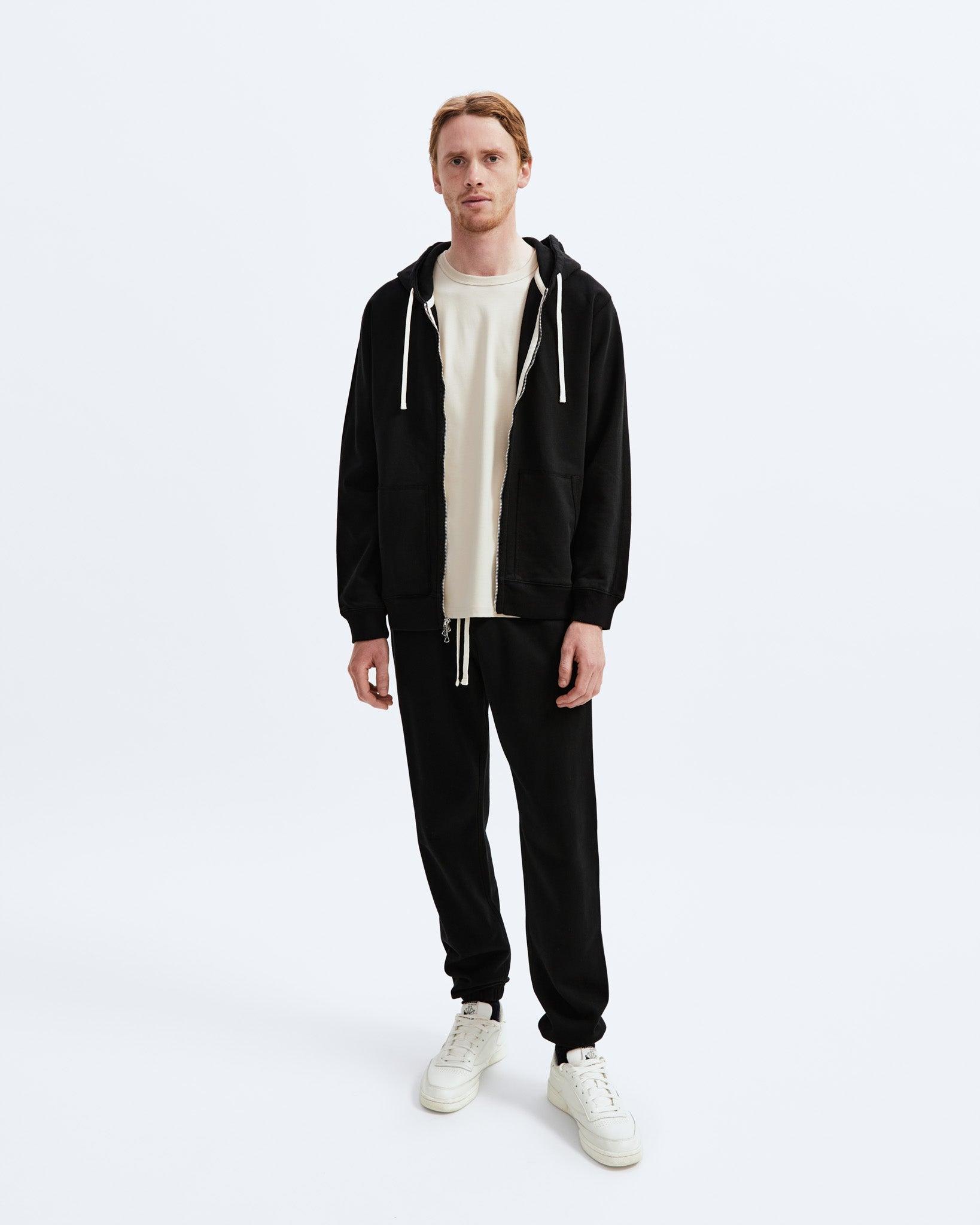 Midweight Terry Classic Full Zip Hoodie - Vault Male Product Image