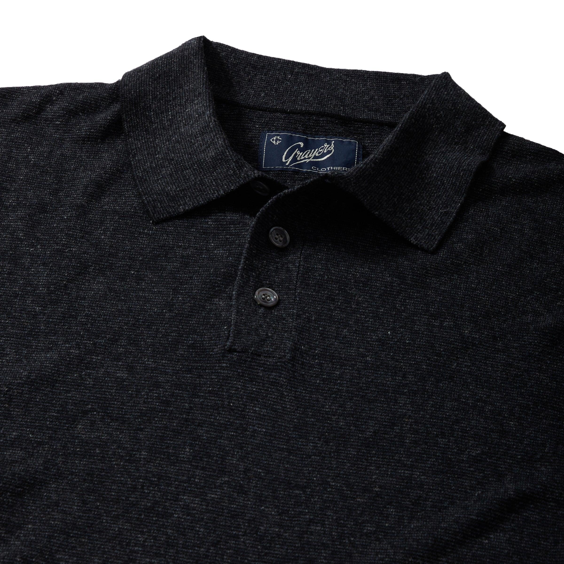 James Featherweight Sweater Polo - Charcoal Product Image
