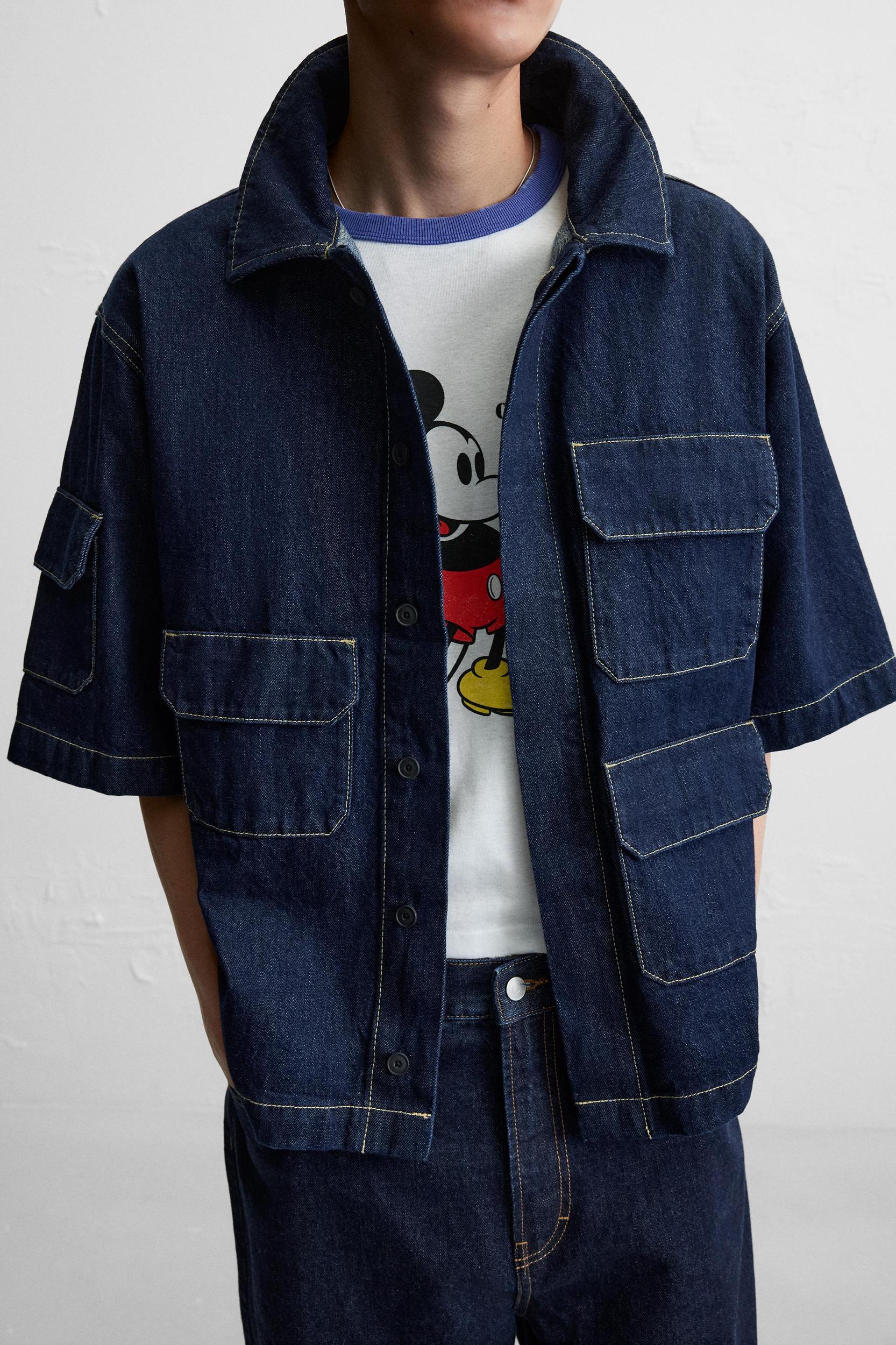 DENIM SHIRT WITH POCKETS Product Image