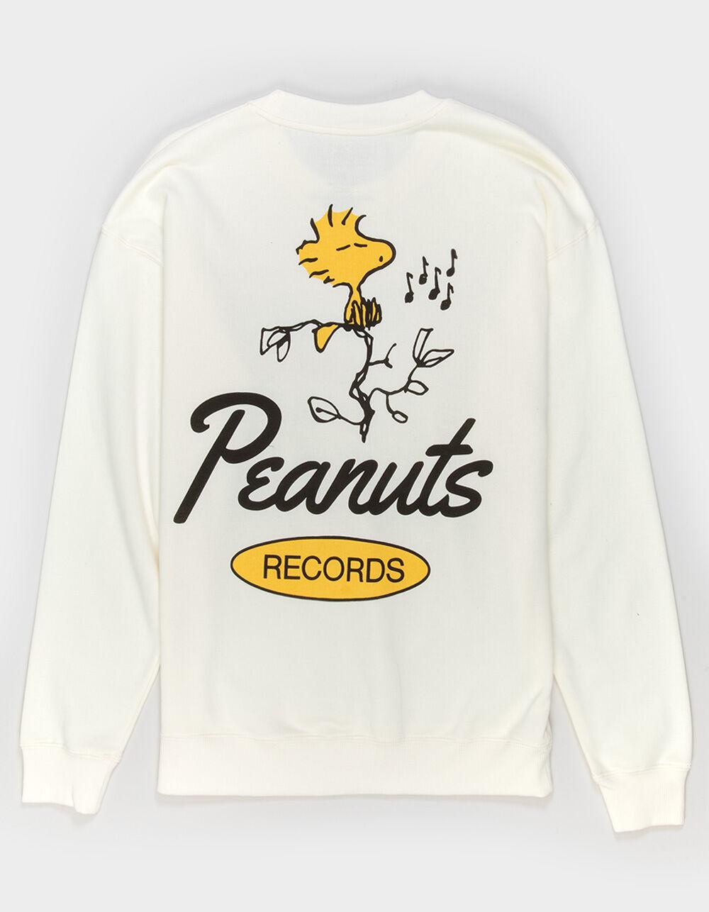 PEANUTS Records Mens Crewneck Sweatshirt - CREAM Product Image
