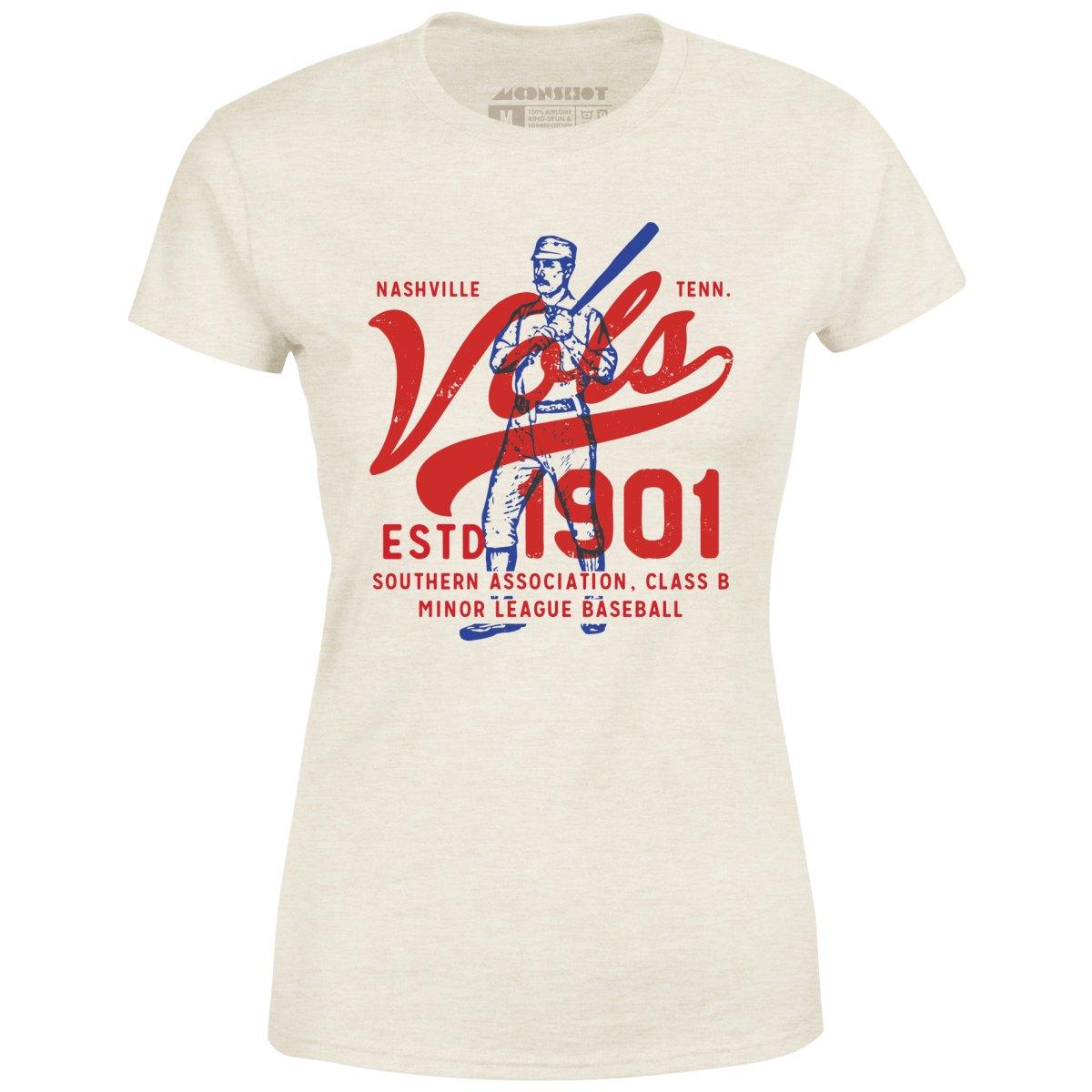 Nashville Vols - Tennessee - Vintage Defunct Baseball Teams - Women's T-Shirt Female Product Image