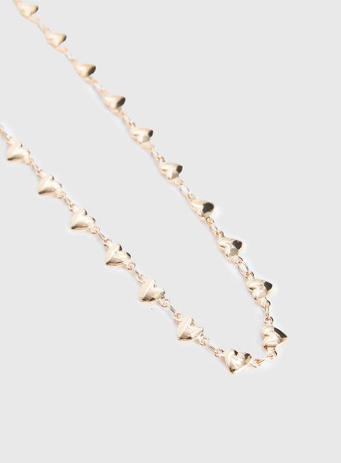 Kinsey Heart Necklace Gold Product Image