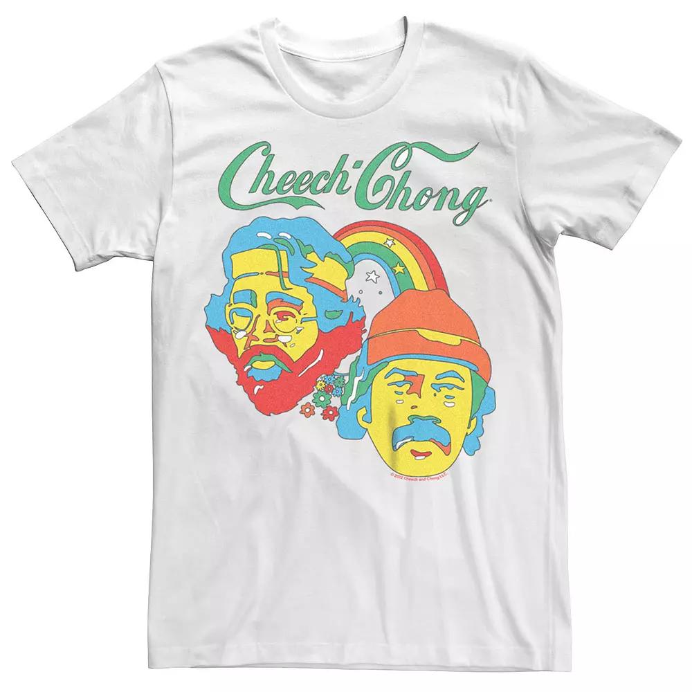 Men's Cheech And Chong Rainbow Faces Tee,  Product Image